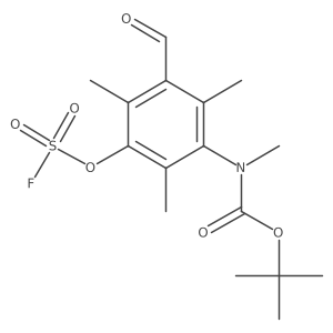 tert-butyl N-{3-[(fluorosulfonyl)oxy]-5-formyl-2,4,6-trimethylphenyl}-N-methylcarbamate Structure