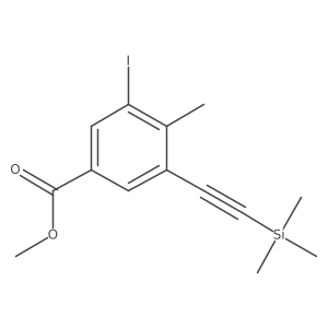 Methyl 3-iodo-4-methyl-5-[2-(trimethylsilyl)ethynyl]benzoate Structure