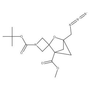 1-Tert-butyl 1'-methyl 4'-(azidomethyl)-3'-oxaspiro[azetidine-3,2'-bicyclo[2.1.1]hexane]-1,1'-dicarboxylate结构式