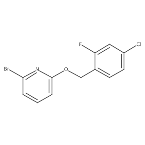 2-Bromo-6-((4-chloro-2-fluorobenzyl)oxy)pyridine结构式