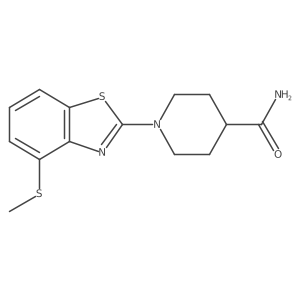 1-[4-(Methylsulfanyl)-1,3-benzothiazol-2-yl]piperidine-4-carboxamide结构式