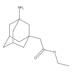 Ethyl 2-(3-aminoadamantan-1-yl)acetate结构式