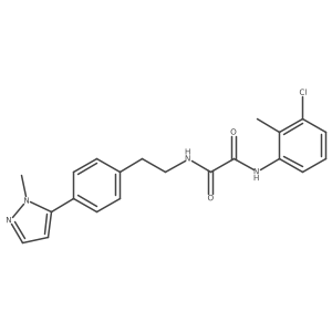 N-(3-chloro-2-methylphenyl)-N'-{2-[4-(1-methyl-1H-pyrazol-5-yl)phenyl]ethyl}ethanediamide结构式