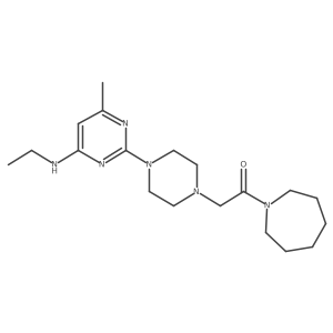 1-(Azepan-1-yl)-2-{4-[4-(ethylamino)-6-methylpyrimidin-2-yl]piperazin-1-yl}ethan-1-one Structure
