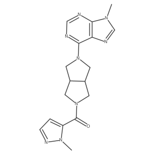 9-methyl-6-[5-(1-methyl-1H-pyrazole-5-carbonyl)-octahydropyrrolo[3,4-c]pyrrol-2-yl]-9H-purine Structure