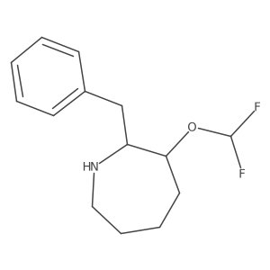(2S,3R)-2-benzyl-3-(difluoromethoxy)azepane结构式