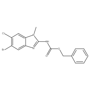 benzyl N-(5-bromo-6-chloro-1-methyl-benzimidazol-2-yl)carbamate结构式