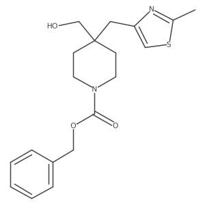 Benzyl 4-(hydroxymethyl)-4-[(2-methyl-1,3-thiazol-4-yl)methyl]piperidine-1-carboxylate结构式