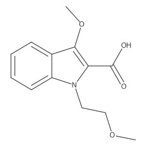 3-methoxy-1-(2-methoxyethyl)-1H-indole-2-carboxylic acid结构式