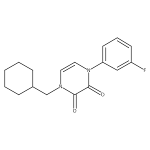 1-(Cyclohexylmethyl)-4-(3-fluorophenyl)-1,2,3,4-tetrahydropyrazine-2,3-dione结构式