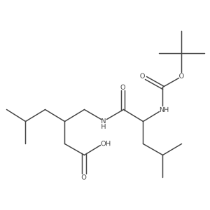 (3S)-3-{[(2S)-2-{[(tert-butoxy)carbonyl]amino}-4-methylpentanamido]methyl}-5-methylhexanoic acid结构式