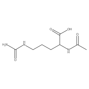 (2R)-5-(carbamoylamino)-2-acetamidopentanoic acid结构式