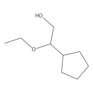 2-Cyclopentyl-2-ethoxyethan-1-ol结构式
