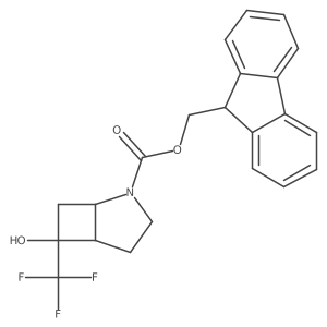 rac-(9H-fluoren-9-yl)methyl (1R,5R,6S)-6-hydroxy-6-(trifluoromethyl)-2-azabicyclo[3.2.0]heptane-2-carboxylate Structure