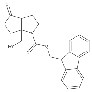 rac-(9H-fluoren-9-yl)methyl (3aR,6aR)-6a-(hydroxymethyl)-4-oxo-hexahydro-1H-furo[3,4-b]pyrrole-1-carboxylate Structure
