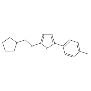2-[(Cyclopentylmethyl)sulfanyl]-5-(4-fluorophenyl)-1,3,4-oxadiazole Structure