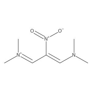 (Z)-N-(3-(dimethylamino)-2-nitroallylidene)-N-methylmethanaminium结构式
