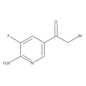 1-(6-Amino-5-fluoropyridin-3-yl)-2-bromoethan-1-one Structure