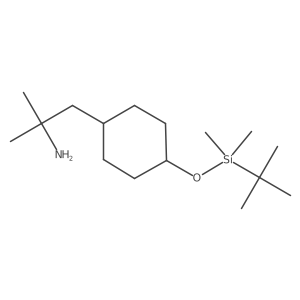 rel-1-((1S,4s)-4-((tert-butyldimethylsilyl)oxy)cyclohexyl)-2-methylpropan-2-amine Structure