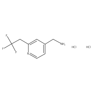 (2-(2,2,2-Trifluoroethyl)pyridin-4-yl)methanamine dihydrochloride Structure