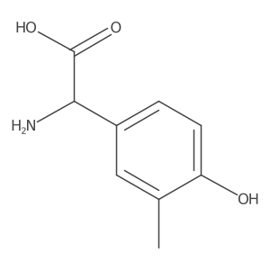 2-Amino-2-(4-hydroxy-3-methylphenyl)acetic acid结构式