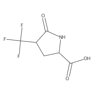 (2S,4S)-5-oxo-4-(trifluoromethyl)pyrrolidine-2-carboxylic Acid Structure