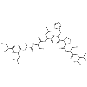 L-Seryl-L-leucyl-L-alanyl-L-seryl-L-leucyl-L-histidyl-L-prolyl-L-seryl-L-valine Structure