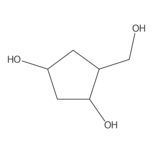(1R,3S,4R)-4-(Hydroxymethyl)cyclopentane-1,3-diol Structure