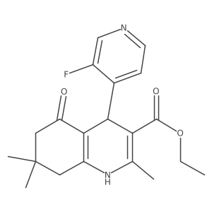 Ethyl 4-(3-fluoropyridin-4-yl)-2,7,7-trimethyl-5-oxo-1,4,5,6,7,8-hexahydroquinoline-3-carboxylate Structure