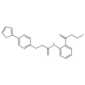 Ethyl 2-({[(6-thien-2-ylpyridazin-3-yl)thio]acetyl}amino)benzoate Structure