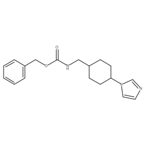 Carbamic acid, [[trans-4-(1H-imidazol-1-yl)cyclohexyl]methyl]-, phenylmethyl ester结构式