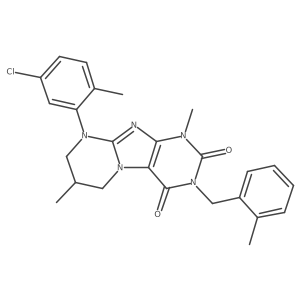 9-(5-chloro-2-methylphenyl)-1,7-dimethyl-3-(2-methylbenzyl)-6,7,8,9-tetrahydropyrimido[2,1-f]purine-2,4(1H,3H)-dione Structure