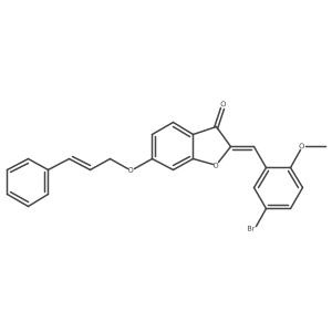 6-((2E)-3-phenylprop-2-enyloxy)-2-[(5-bromo-2-methoxyphenyl)methylene]benzo[b] furan-3-one Structure