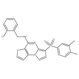 N-(2-chlorobenzyl)-3-((3,4-dimethylphenyl)sulfonyl)thieno[2,3-e][1,2,3]triazolo[1,5-a]pyrimidin-5-amine结构式