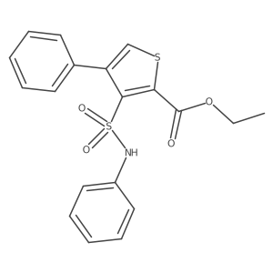 Ethyl 4-phenyl-3-(phenylsulfamoyl)thiophene-2-carboxylate结构式