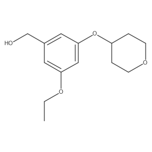 3-Ethoxy-5-[(tetrahydro-2h-pyran-4-yl)oxy]benzenemethanol Structure