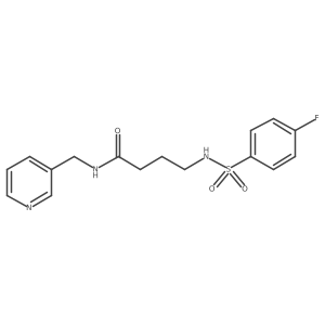 4-(4-fluorophenylsulfonamido)-N-(pyridin-3-ylmethyl)butanamide结构式