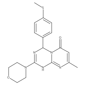 8-methyl-4-[4-(methylsulfanyl)phenyl]-2-(morpholin-4-yl)-1,4-dihydro-6H-pyrimido[1,2-a][1,3,5]triazin-6-one结构式