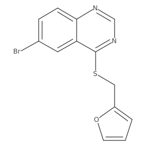6-Bromo-4-((furan-2-ylmethyl)thio)quinazoline Structure