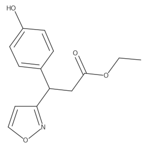 Ethyl 3-(4-hydroxyphenyl)-3-(isoxazol-3-yl)propanoate结构式