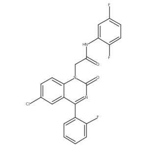 2-(6-chloro-4-(2-fluorophenyl)-2-oxoquinazolin-1(2H)-yl)-N-(2,5-difluorophenyl)acetamide Structure