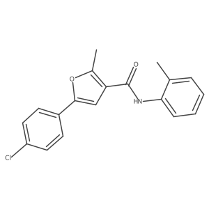 5-(4-chlorophenyl)-2-methyl-N-(2-methylphenyl)furan-3-carboxamide结构式