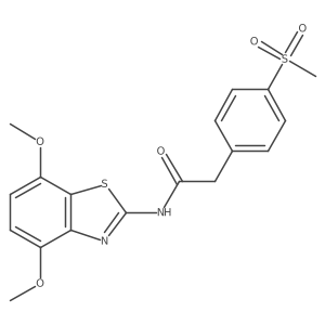N-(4,7-dimethoxybenzo[d]thiazol-2-yl)-2-(4-(methylsulfonyl)phenyl)acetamide Structure