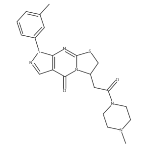6-(3-Methylphenyl)-12-[2-(4-methylpiperazin-1-yl)-2-oxoethyl]-10-thia-1,5,6,8-tetrazatricyclo[7.3.0.03,7]dodeca-3(7),4,8-trien-2-one Structure