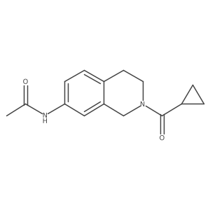 N-(2-cyclopropanecarbonyl-1,2,3,4-tetrahydroisoquinolin-7-yl)acetamide Structure