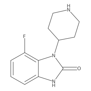 4-fluoro-3-piperidin-4-yl-1H-benzimidazol-2-one结构式