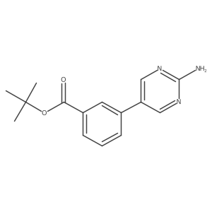 Tert-butyl 3-(2-aminopyrimidin-5-yl)benzoate结构式
