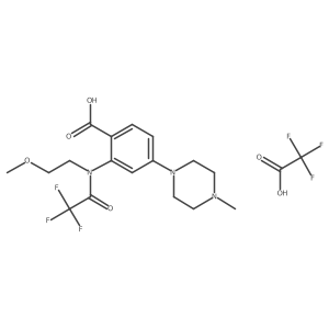 2-[(2-Methoxy-ethyl)-(2,2,2-trifluoro-acetyl)-amino]-4-(4-methyl-piperazin-1-yl)-benzoic acid trifluoroacetate Structure