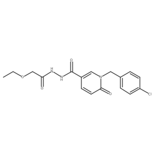 1-[(4-chlorophenyl)methyl]-N'-(2-ethoxyacetyl)-6-oxo-1,6-dihydropyridine-3-carbohydrazide Structure