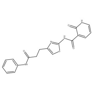 2-oxo-N-(4-(3-oxo-3-(phenylamino)propyl)thiazol-2-yl)-1,2-dihydropyridine-3-carboxamide结构式